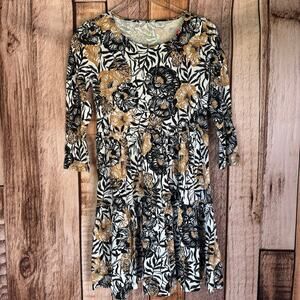 Lilly Pulitzer Geanna 3/4 Sleeve Onyx Peony Party Small NWT Tigers Floral
